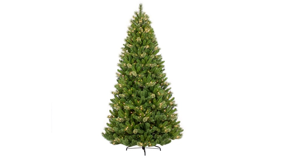 1. Puleo Pre-Lit Teton Pine Artificial Christmas Tree